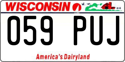 WI license plate 059PUJ