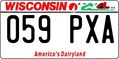 WI license plate 059PXA