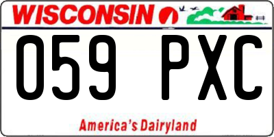 WI license plate 059PXC