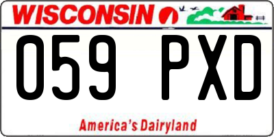 WI license plate 059PXD