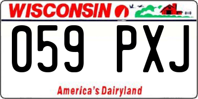 WI license plate 059PXJ