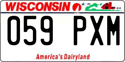 WI license plate 059PXM