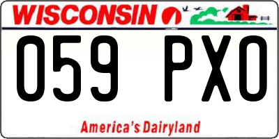 WI license plate 059PXO