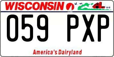 WI license plate 059PXP