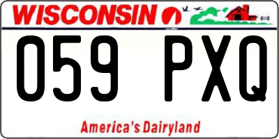WI license plate 059PXQ