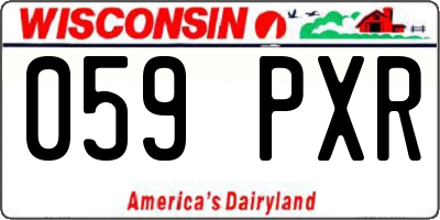WI license plate 059PXR