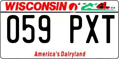 WI license plate 059PXT