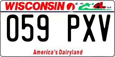 WI license plate 059PXV