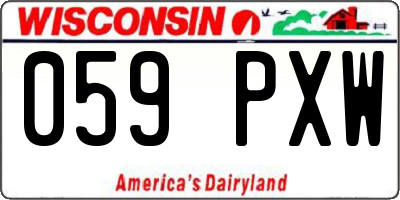 WI license plate 059PXW