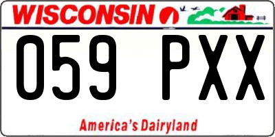 WI license plate 059PXX