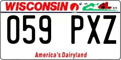 WI license plate 059PXZ