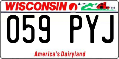 WI license plate 059PYJ
