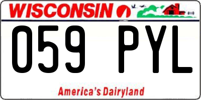 WI license plate 059PYL