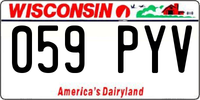 WI license plate 059PYV