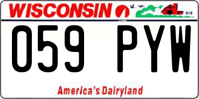 WI license plate 059PYW