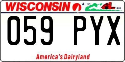 WI license plate 059PYX