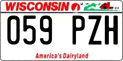 WI license plate 059PZH