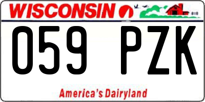 WI license plate 059PZK