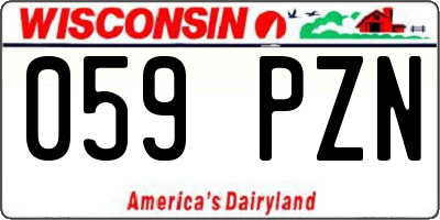 WI license plate 059PZN