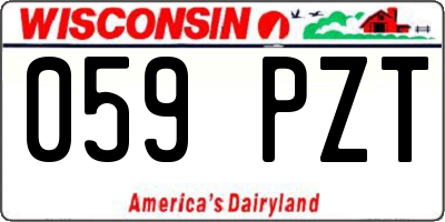 WI license plate 059PZT