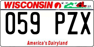 WI license plate 059PZX