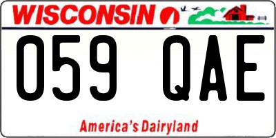 WI license plate 059QAE