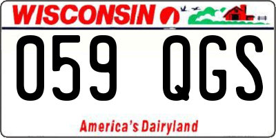 WI license plate 059QGS