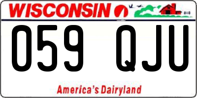 WI license plate 059QJU