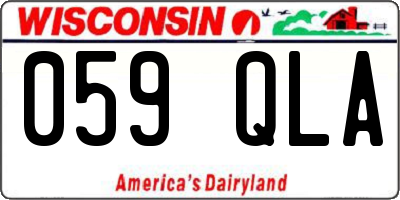 WI license plate 059QLA