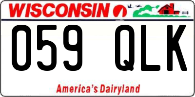 WI license plate 059QLK
