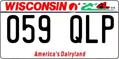 WI license plate 059QLP