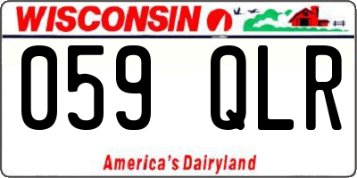 WI license plate 059QLR