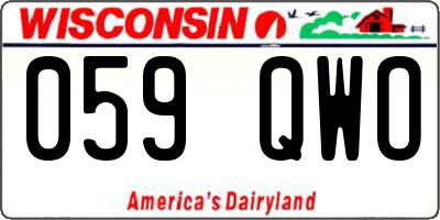 WI license plate 059QWO