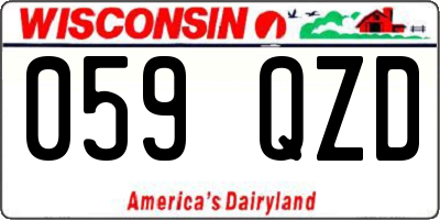 WI license plate 059QZD