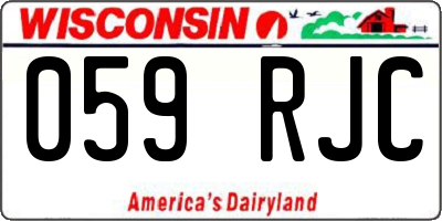WI license plate 059RJC