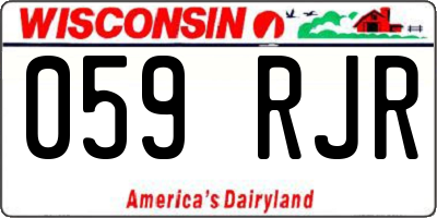 WI license plate 059RJR