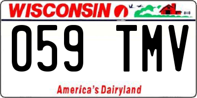 WI license plate 059TMV