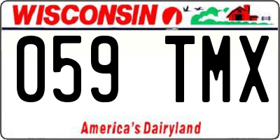 WI license plate 059TMX