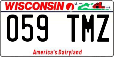 WI license plate 059TMZ
