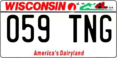 WI license plate 059TNG