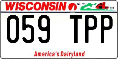 WI license plate 059TPP