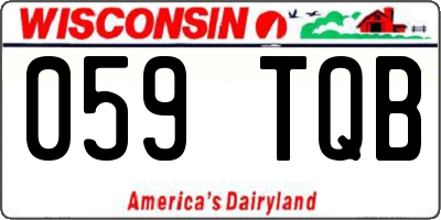 WI license plate 059TQB