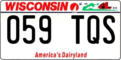 WI license plate 059TQS