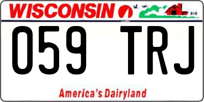 WI license plate 059TRJ