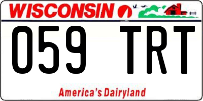 WI license plate 059TRT