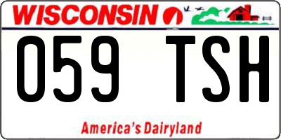 WI license plate 059TSH