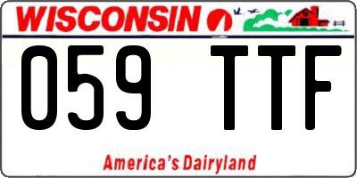 WI license plate 059TTF