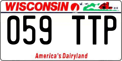 WI license plate 059TTP