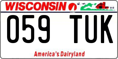 WI license plate 059TUK