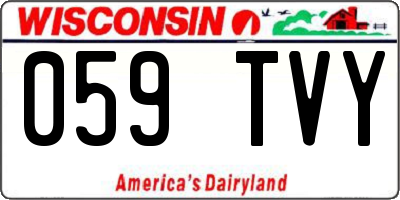 WI license plate 059TVY